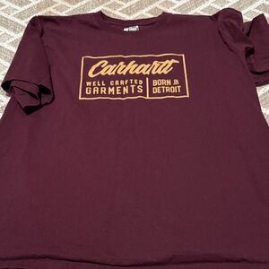 Carhartt Men's Burgundy Graphic Tee 4XL